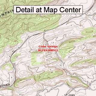  USGS Topographic Quadrangle Map   Cedar Springs, Virginia 