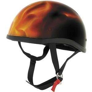  Skid Lid Original Helmet   Medium/Real Flames Automotive