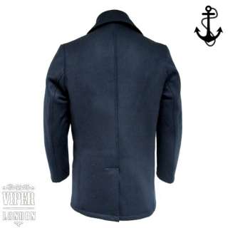 New Gents Heavy Weight Dark Navy Pea/Naval Wool Mod Coat/Jacket Sizes 