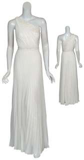 CARMEN MARC VALVO Romantic Beaded Lace Gown Dress 6 NEW  