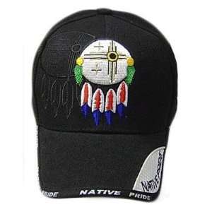  BLACK NATIVE PRIDE INDIAN EMBROIDERED HAT CAP ADJ NEW 