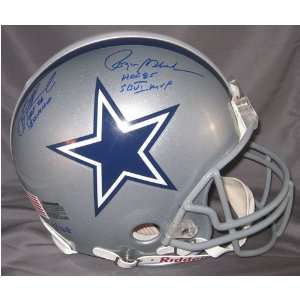  Troy Aikman and Roger Staubach Autographed Helmet 