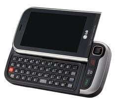LG SPYDER 2 AX840 C Spire *BROKEN* Black Silver Cell Phone KEYBOARD 