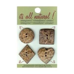  Vision Trims Handmade Coconut Button Natural Assorted 