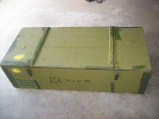 vintage Russian Military rifle pine shipping crate  