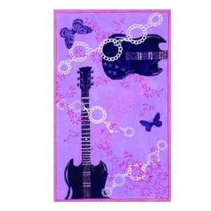  Disney Designer Youth Hannah Montana 1 Purple Novelty Rug 