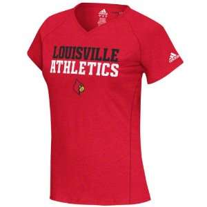 Louisville Cardinals adidas Heathered Red Womens Practice 11 