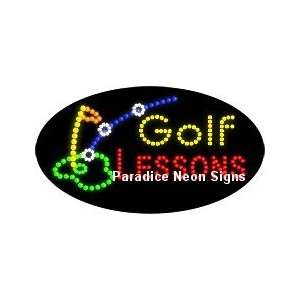 Golf Lessons LED Sign (Oval) 