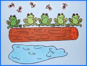 Five Little Speckled Frogs Felt Flannel Board Set  