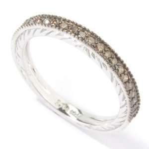  14K White Gold Champagne Diamond Ring Jewelry