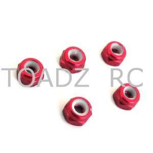  X Spede 3mm Red Lock Nut (5) LNM302 Toys & Games