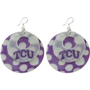  Texas Christian Horned Frogs (TCU) Polka Dot Capiz Double 