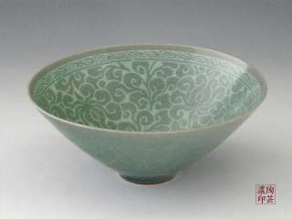 Celadon Green Porcelain Pottery Ceramic Dessert Bowl  