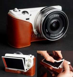   real leather case bag cover for Sony NEX5N NEX 5N Camera  