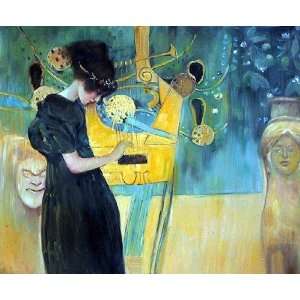    Oil Painting Music Gustav Klimt Hand Painted Art