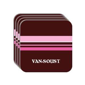 Personal Name Gift   VAN SOUST Set of 4 Mini Mousepad Coasters (pink 