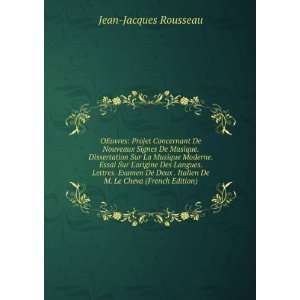   Le Cheva (French Edition) Jean Jacques Rousseau  Books