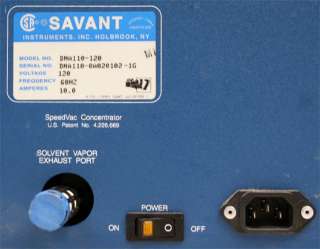 Savant DNA110 DNA Speed Vac Concentrator  