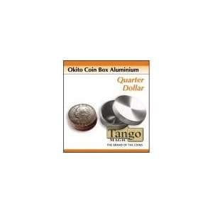  Okito Coin Box Aluminum Quarter by Tango   Trick Toys 