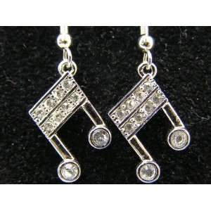   Gift   Double 16th Note Earrings in Silver Musical Instruments