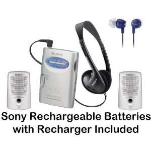   Portable Speakers   Plus Sony Rechargeable Batteries with Recharger