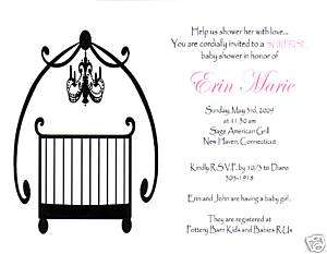 Personalized Modern Baby Shower Invitations~Chandelier  