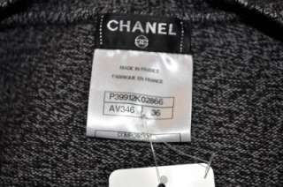 Chanel 10A, Fall Winter 2010/11 Collection Classic Grey Wool Dress 