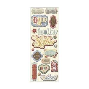  Adhesive Chipboard, Family Words Arts, Crafts & Sewing