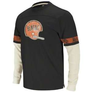  Cincinnati Bengals Black Vintage Thermal Long Sleeve Shirt 