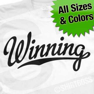 Charlie Sheen Winning Baseball T Shirt All Size Colors  