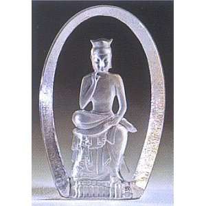  Buddha Etched Crystal Sculpture by Mats Jonasson Kitchen 