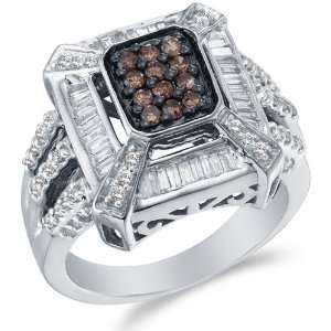  and Chocolate Brown Diamond Engagement OR Fashion Right Hand Ring 