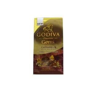 Godiva Chocolatier Gems Caramels with Almonds 3.5 Ounce Bag Limited 