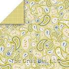chatterbox poolhouse 12x12 paper olive poolhouse paisley 2 sheets one
