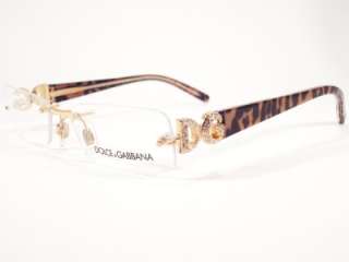   AUTHENTIC Dolce & Gabbana glasses Gold Rimless SWAROVSKI boxed  