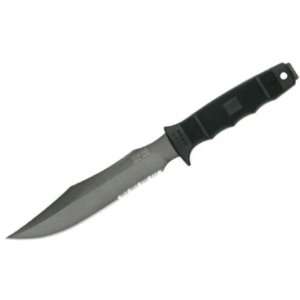 com SOG Knives 99154 Black Part Serrated Seal Team Fixed Blade Knife 
