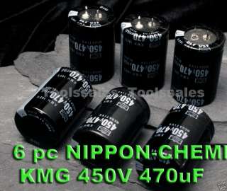 6pc 470uF 450V nippon chemi capacitor TUBE AMP CAP  