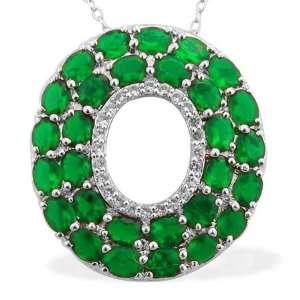 97cts Natural Chrome Diopside and White Topaz 925 sterling silver 