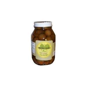 Raw Organic Habanero Sicilian Style Olives 20 ozs quart jar  