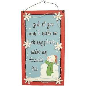  Funny Dieters Christmas Snowman Friendship Wall Plaque 
