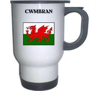  Wales   CWMBRAN White Stainless Steel Mug Everything 