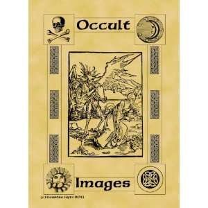   Size Parchment Poster Occult Image Snared By The Demon