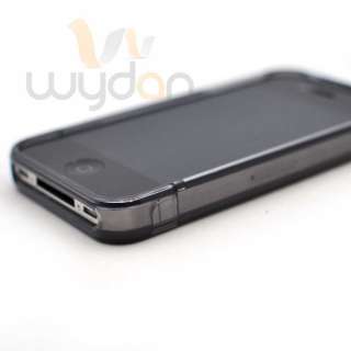   Black Smoke Slider iPhone 4G 4S Ultra Hard Case w/ Screen Protector