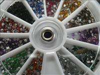   Art Mixed Colors Round Rhinestones professional Wheel Slice Decoration