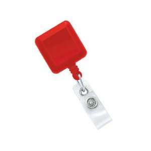  BRADY PEOPLE ID CIPI RED CLIP ON SQUARE BADGE REEL NO 