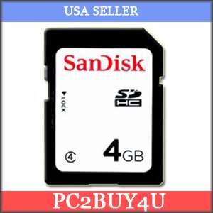 4GB SD SDHC MEMORY CARD FOR SAMSUNG SL600 SL502 CAMERA  