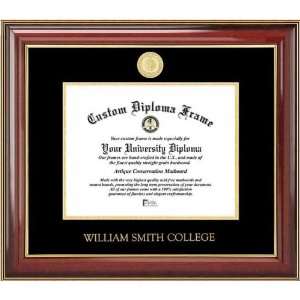  William Smith College Herons   Gold Medallion   Mahogany 