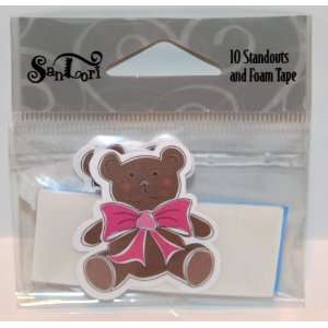  SanLori 10 Pack Cute Bebe Brown Teddy Bear #D 348 Die Cut 