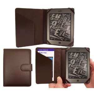 iTALKonline PadWear BROWN Executive BOOK Wallet Case Cover Shield Slot 