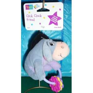 Disney Eeyore Plush Baby Rattle Click Clack Friend Toys & Games